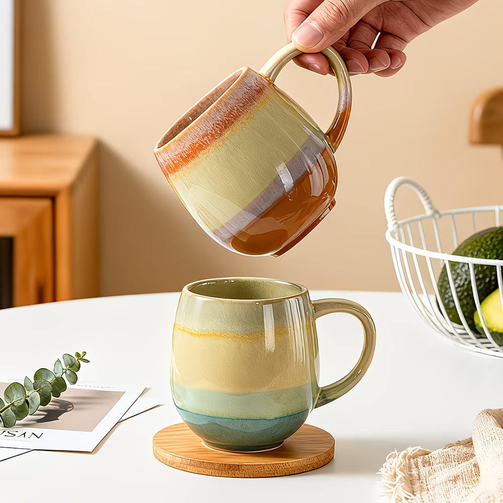Gradient Glazed Ceramic Coffee Mug