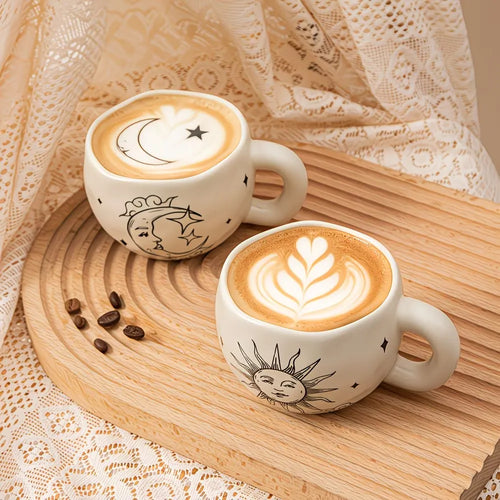 Celestial Pattern Ceramic Coffee Cup