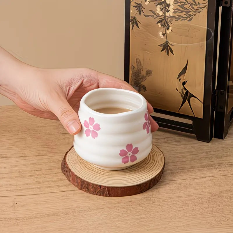 Floral Pattern Ceramic Coffee Cup