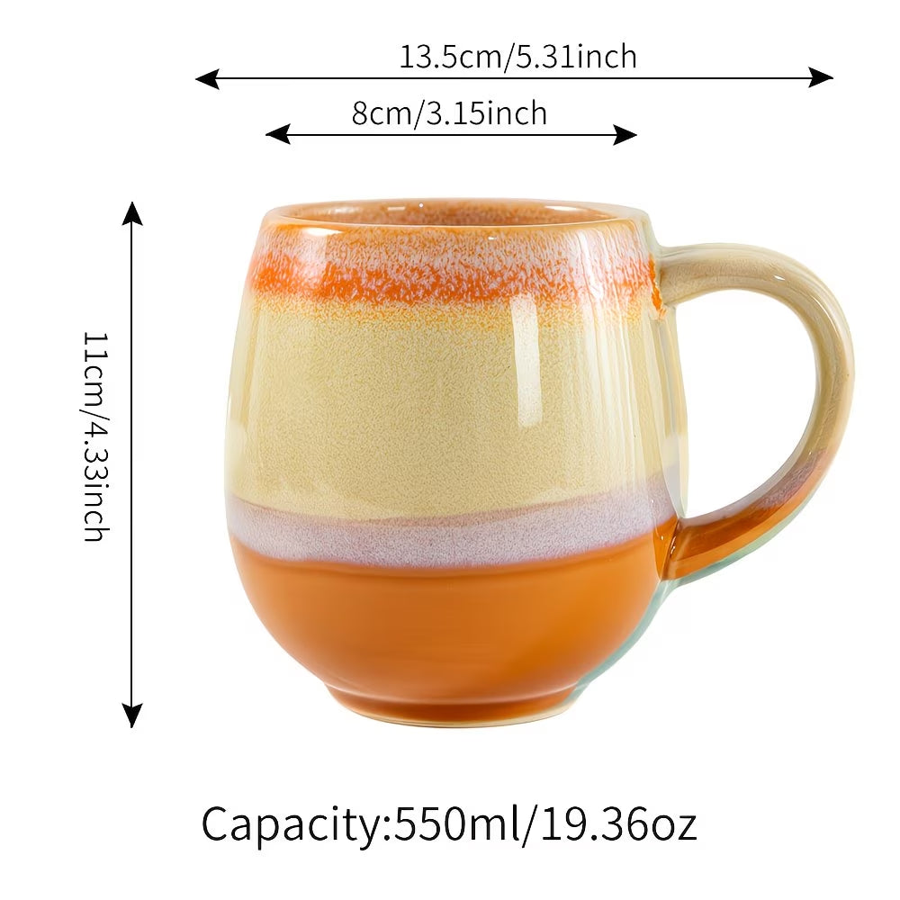 Gradient Glazed Ceramic Coffee Mug
