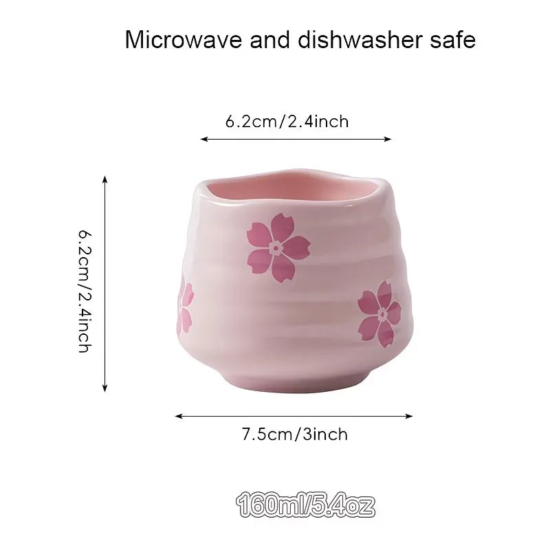 Floral Pattern Ceramic Coffee Cup