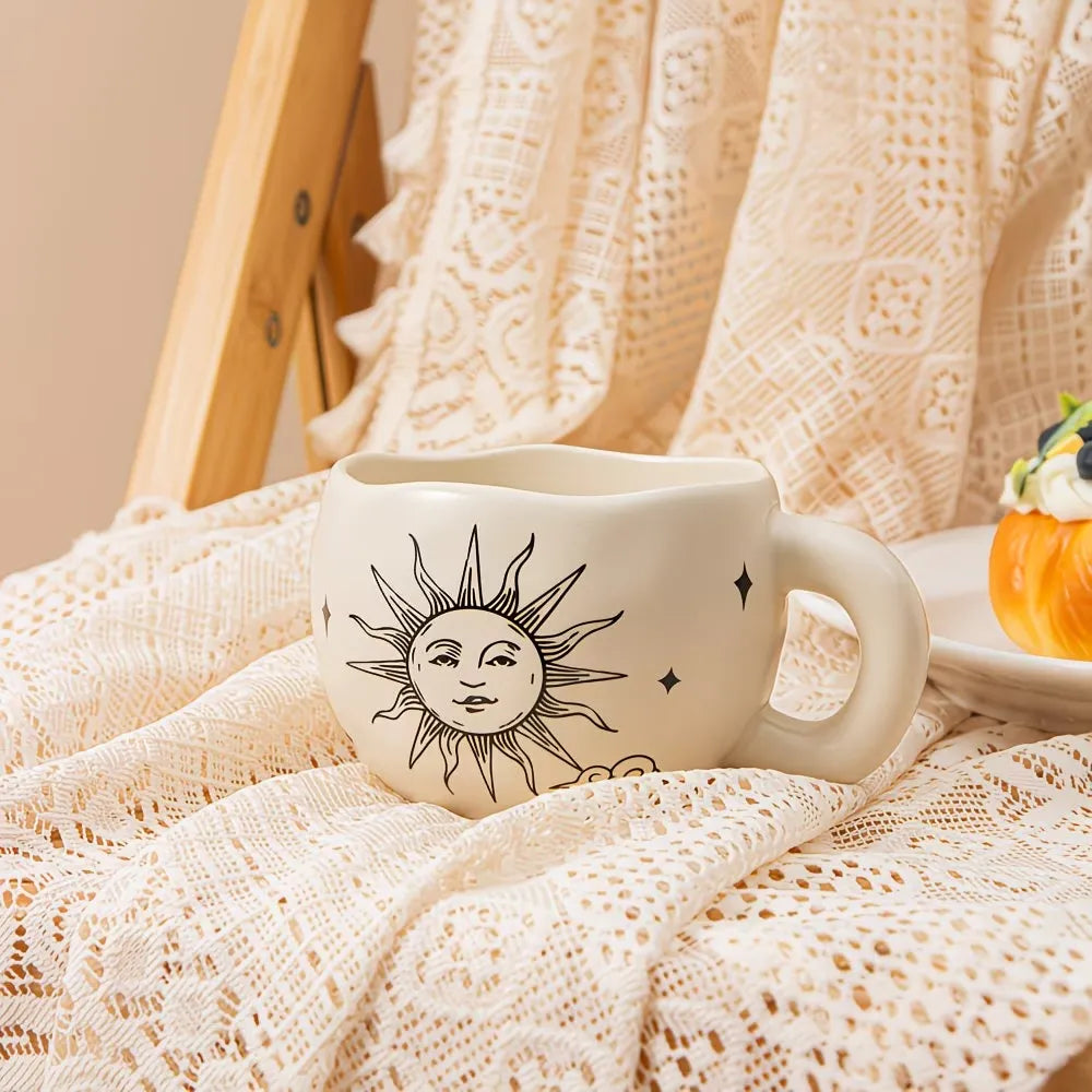 Celestial Pattern Ceramic Coffee Cup