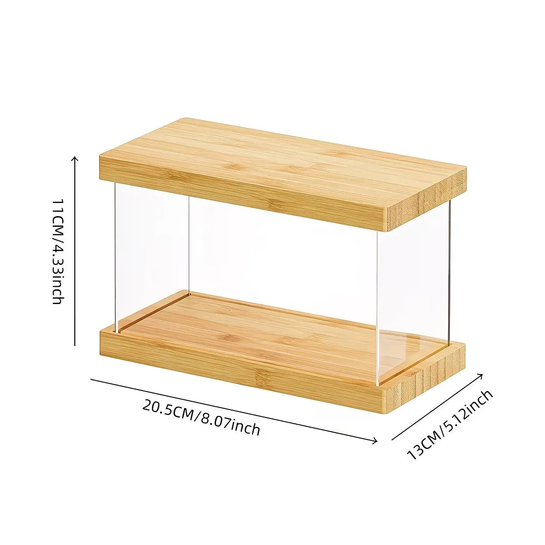 Glass Food Storage Container with Wooden Lid