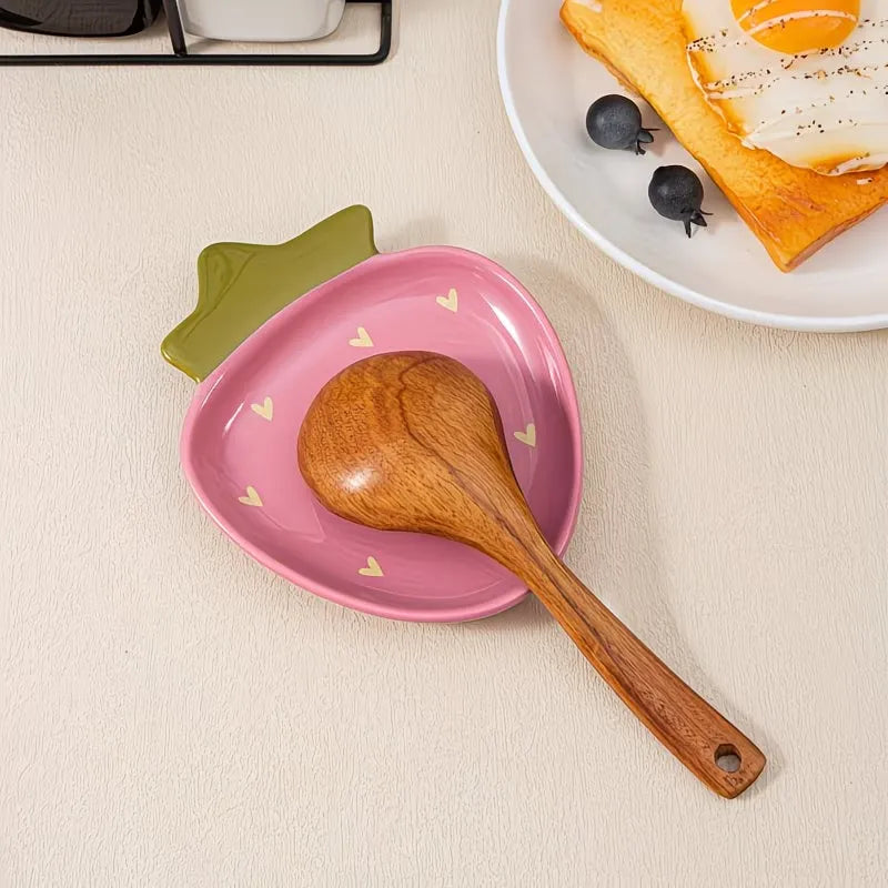 Strawberry Shape Ceramic Serving Plate