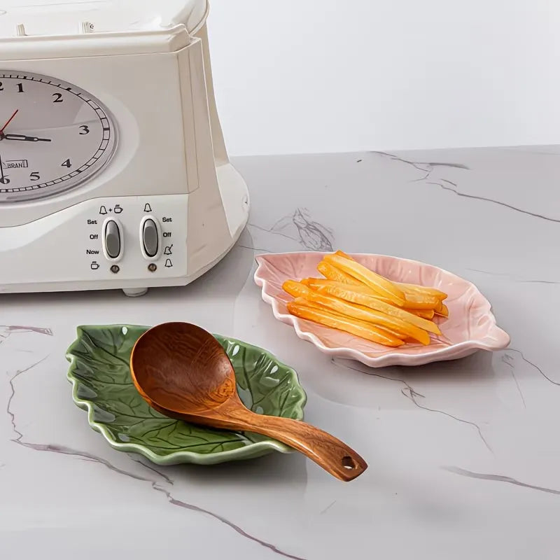Leaf Shape Ceramic Serving Plate
