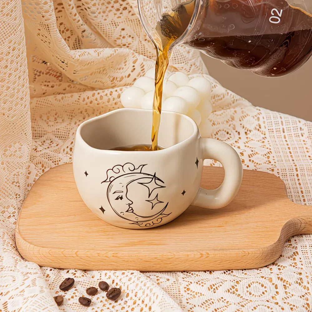 Celestial Pattern Ceramic Coffee Cup