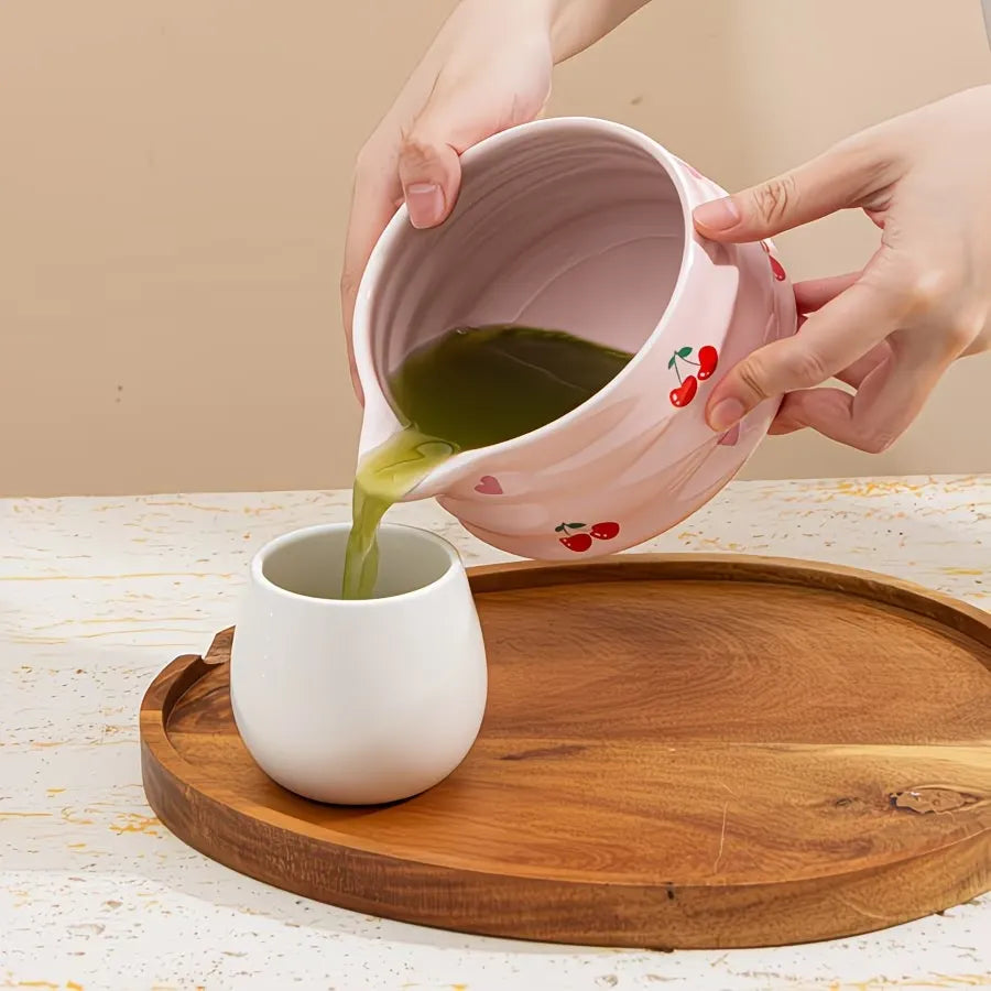 Cherry Pattern Matcha Tea Preparation Set