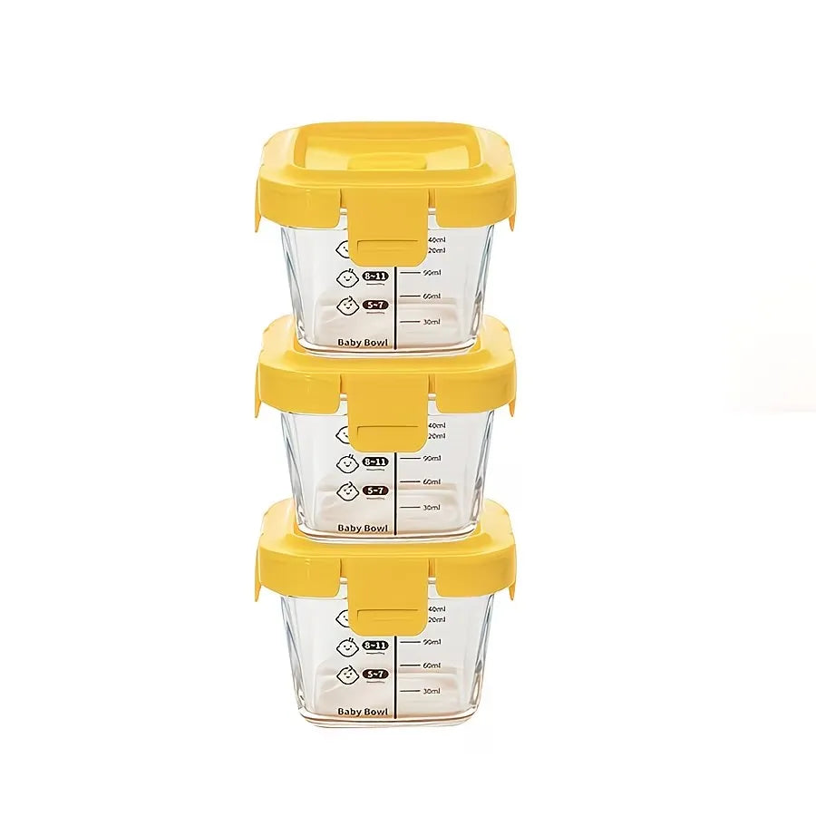 Mini Glass Baby Food Storage Container with Lock Lid