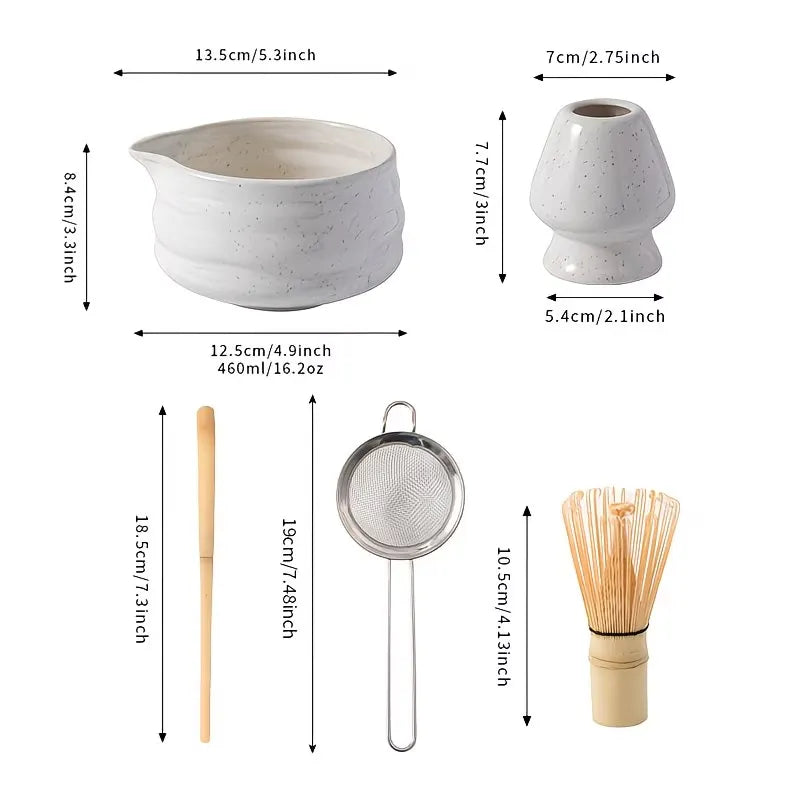 Speckled Ceramic Matcha Tea Preparation Set