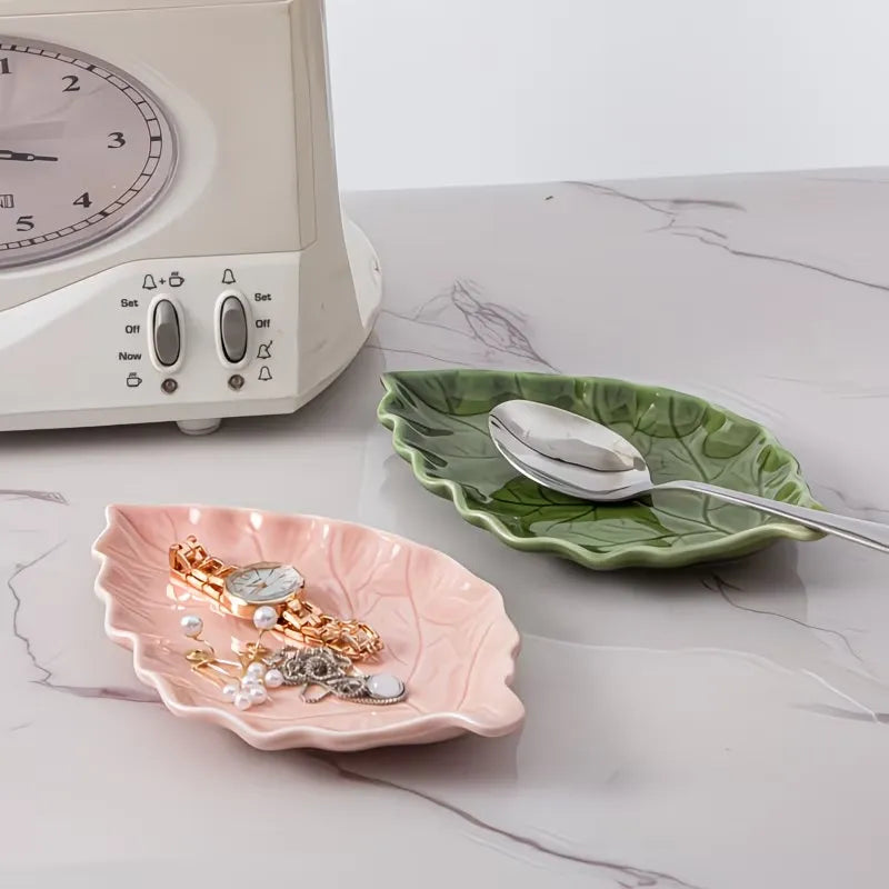 Leaf Shape Ceramic Serving Plate