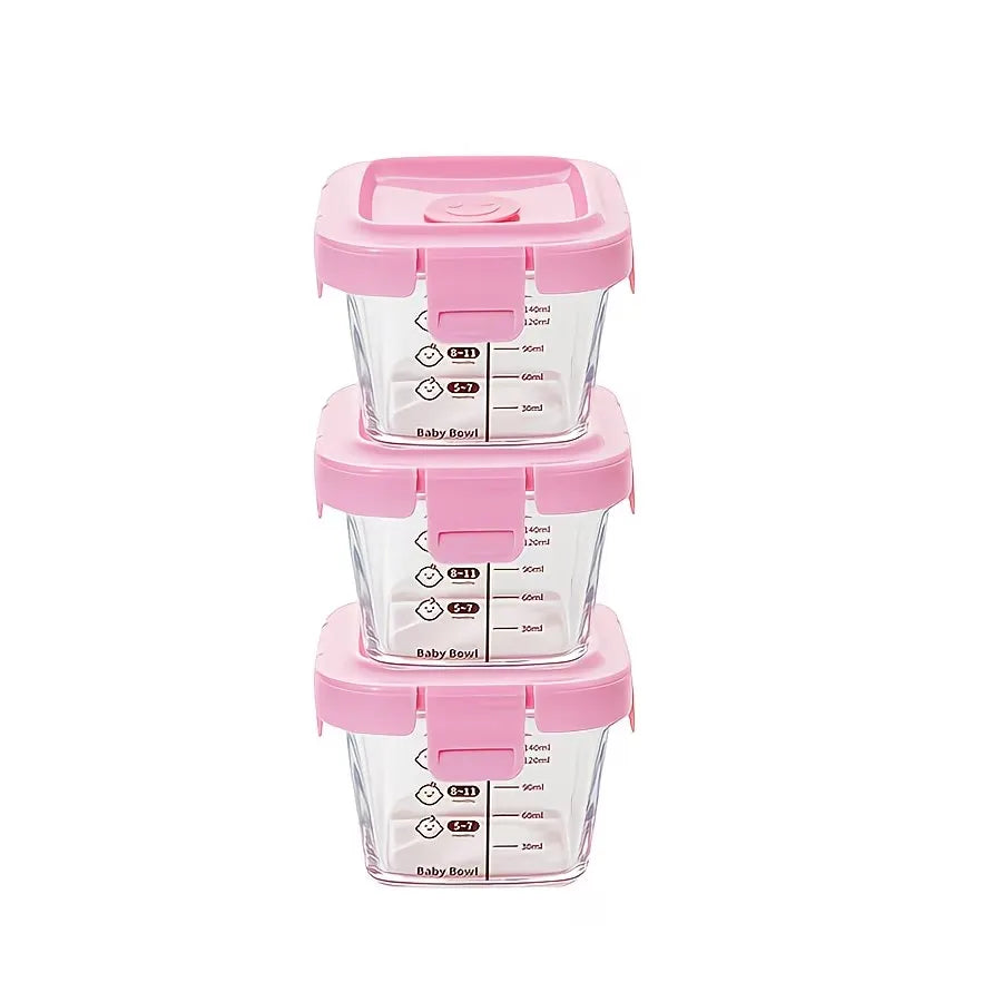 Mini Glass Baby Food Storage Container with Lock Lid