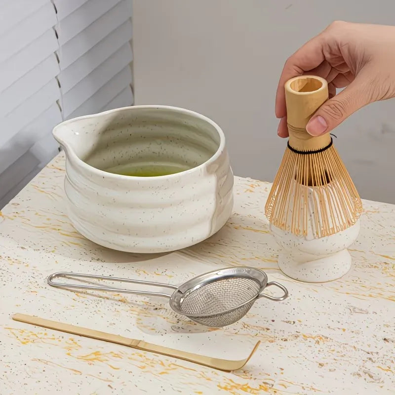 Speckled Ceramic Matcha Tea Preparation Set