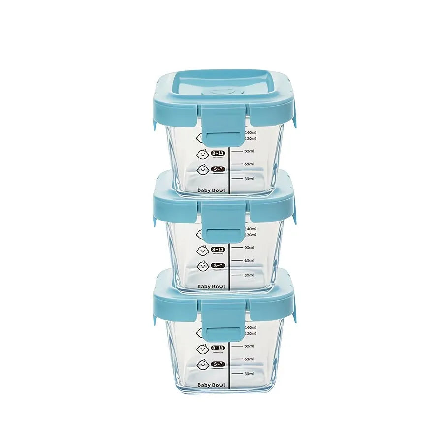 Mini Glass Baby Food Storage Container with Lock Lid