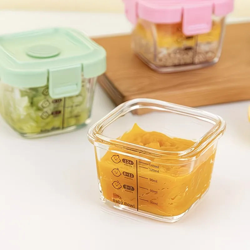 Mini Glass Baby Food Storage Container with Lock Lid