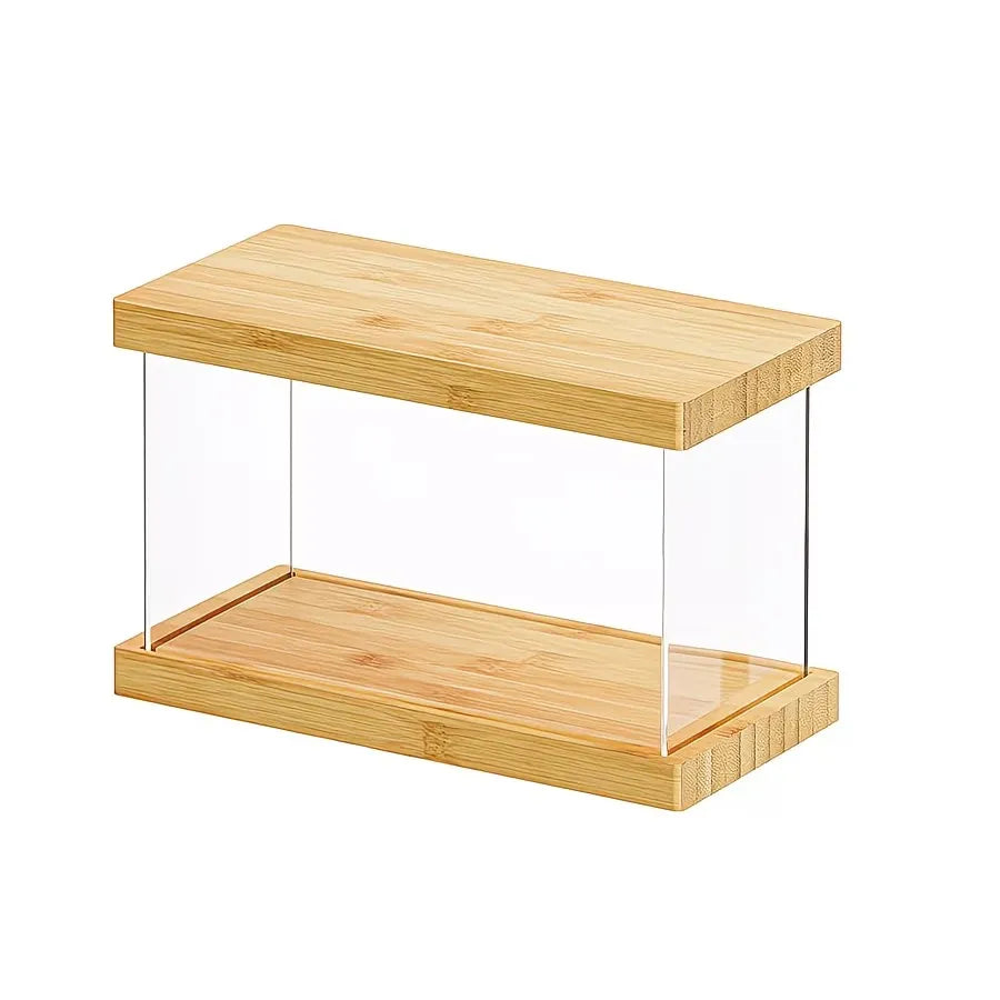 Glass Food Storage Container with Wooden Lid