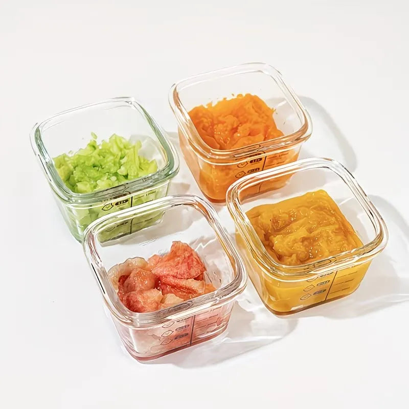 Mini Glass Baby Food Storage Container with Lock Lid