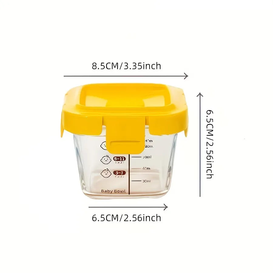 Mini Glass Baby Food Storage Container with Lock Lid