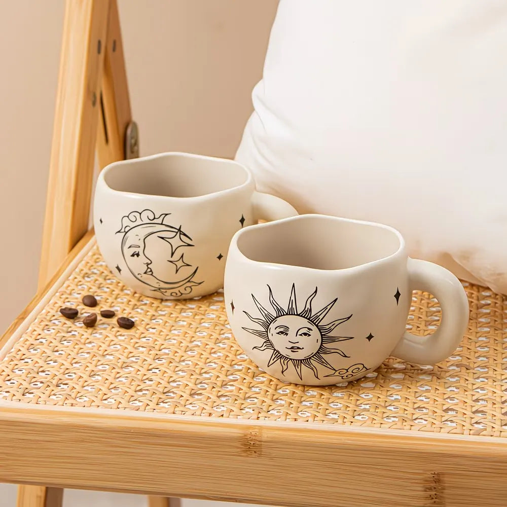Celestial Pattern Ceramic Coffee Cup