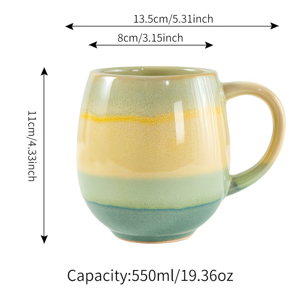 Gradient Glazed Ceramic Coffee Mug