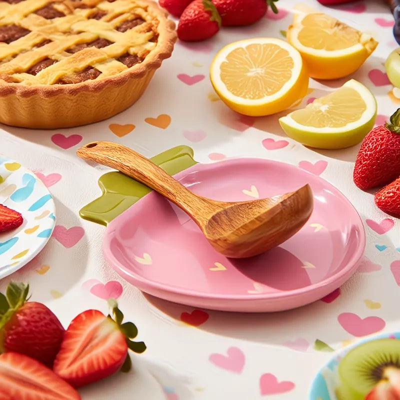 Strawberry Shape Ceramic Serving Plate