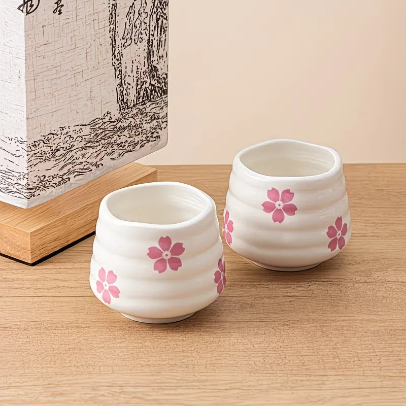 Floral Pattern Ceramic Coffee Cup
