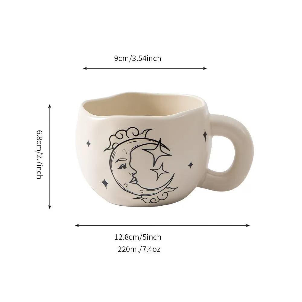 Celestial Pattern Ceramic Coffee Cup