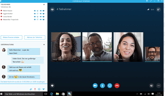 make a call using skype for business